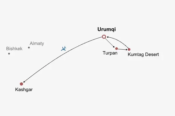 7 Days Private Tour of Urumqi - Turpan - Kumtag Desert - Urumqi - Kashgar — photo 3