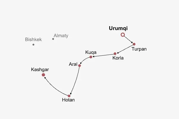 13 Days Private Tour of Urumqi - Turpan - Korla - Kuqa - Aral - Hotan - Kashgar — photo 3
