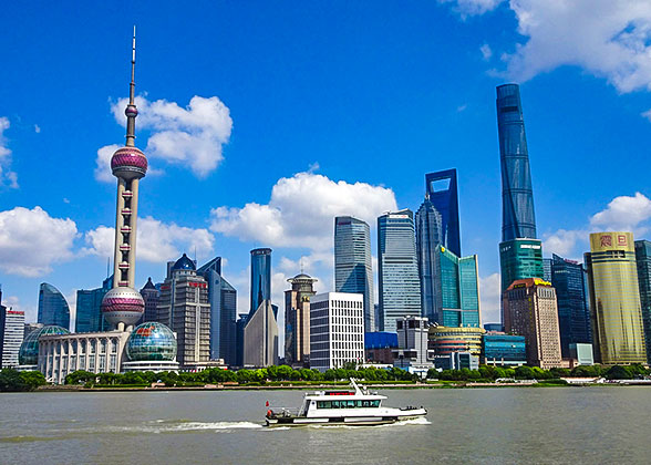 Shanghai Pudong Area Seen from the Bund